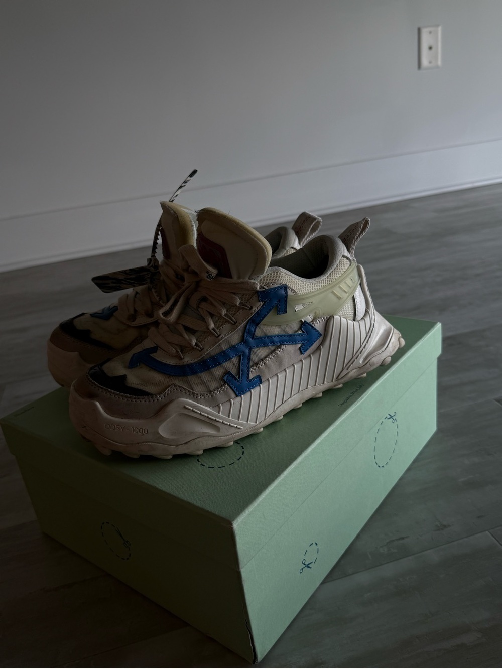 Off-White ODSY 1000 with Blue Arrow Detail